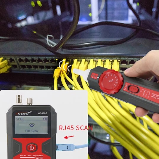 Máy Test Mạng NOYAFA NF-858C: Đo Chiều Dài Cáp, Dò Dây, Test PoE Chính hãng